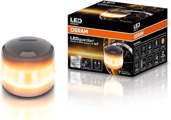 OSRAM LEDguardian ROAD FLARE Signal V16 IoT, certyfikowana lampa ostrzegawcza LED DGT 3.0