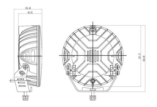 Reflektor SKYLED Cosmo Flash 9X FI228 (120W, biała i pomarańczowa pozycja oraz światło ostrzegawcze, R10/R148/R149/R65 13300022F
