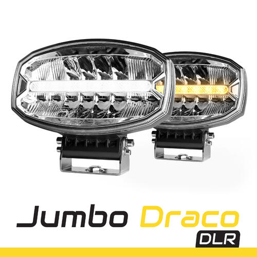 Reflektor SKYLED Jumbo Draco DRL 80W FULL LED z białym/pomarańczowym światłem do jazdy dziennej JE320.70