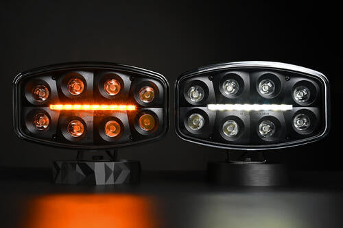 Reflektor SKYLED Jumbo Octan Black FULL LED z białym/pomarańczowym światłem pozycyjnym JE320.40B