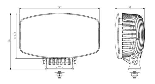 Reflektor SKYLED Jumbo Oculus FULL LED 10’’ (90W, białe i pomarańczowe pozycje R7/R10/R112) JE320.50