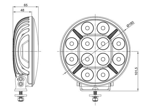 Reflektor SKYLED Jupiter+ 7X FI180 (72W, biała i pomarańczowa pozycja) R112/R7/R10 133000117+