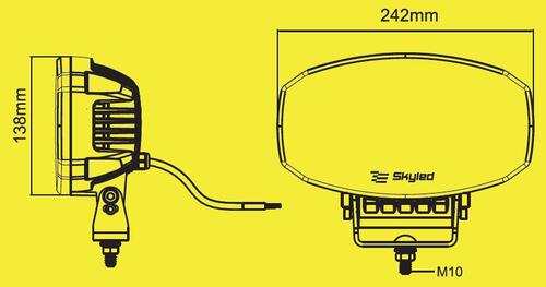 Reflektor SKYLED Jumbo Draco DRL 80W FULL LED z białym/pomarańczowym światłem do jazdy dziennej JE320.70