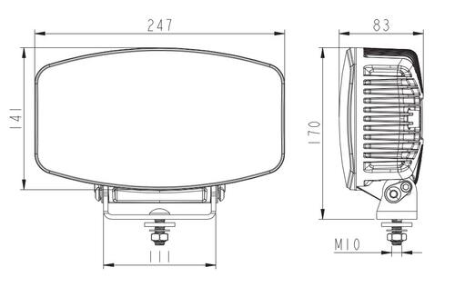 Reflektor dalekosiężny SKYLED Jumbo Stella Flash FULL LED (140W, dynamiczne białe i pomarańczowe światło pozycyjne / światło ostrzegawcze / pokrywa) R10/R65/R148/R149 JE320.90F