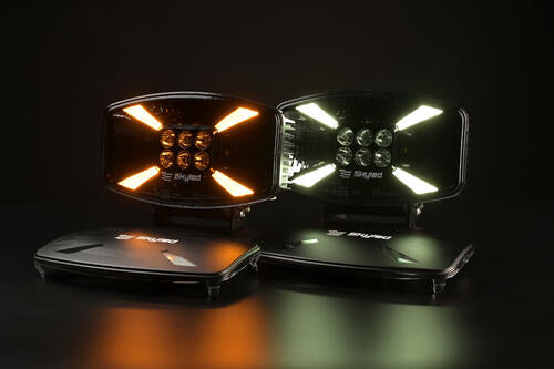 Reflektor dalekosiężny SKYLED Jumbo Stella Flash FULL LED (140W, dynamiczne białe i pomarańczowe światło pozycyjne / światło ostrzegawcze / pokrywa) R10/R65/R148/R149 JE320.90F