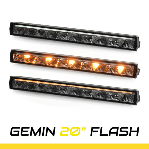 SKYLED GEMINI 20” FLASH LED BAR (514 mm), biała/pomarańczowa pozycja + światło ostrzegawcze 130.20LBF