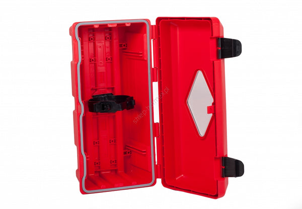 Pojemnik na gaśnicę 6kg czerwony z okienkiem