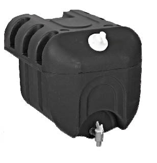 Zbiornik na wodę 30 l czarny z pojemnikiem na mydło