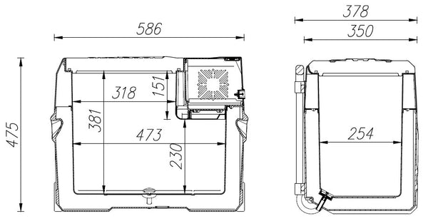 Lodówka sprężarkowa V40 40L DC12/24V AC110-240V