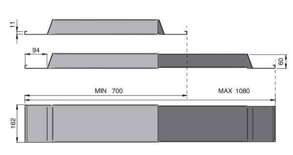 Zabezpieczenie smoka paliwa regulowane 700-1080mm SafeTank